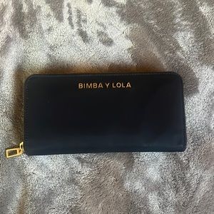 Bimba Y Lola Black Nylon Zippie Wallet